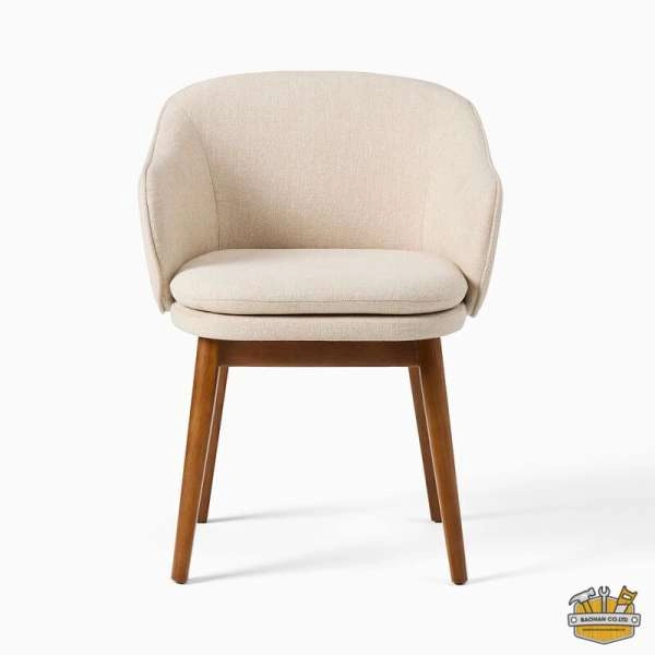 Ghế ăn bọc vải Wayne màu be