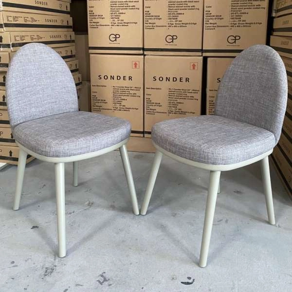 Ghế nỉ màu xám nhạt xuất Mỹ DC15